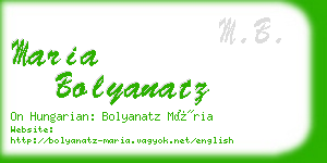 maria bolyanatz business card